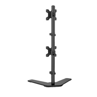 Support de bureau double moniteur MG réglable en hauteur, plaques VESA 100x100mm, écrans ultra-larges 32 pouces, configuration empilée 45 Stock
