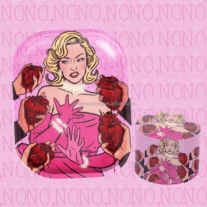 Accessori per fumare per ragazze con Logo personalizzato stampato OEM scatola per sigarette in latta in metallo rotolamento di erbe rotolanti vassoio di carta - Product Image 1