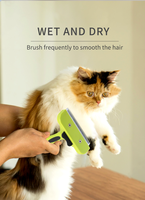 Brosse démêlante auto-nettoyante pour animaux de compagnie avec logo personnalisé, vente en gros EUR PET Factory, pour le toilettage des chats et des chiens
