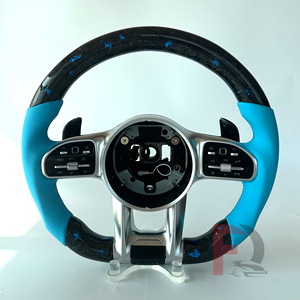 Volant AMG en fibre de carbone forgée bleu, nouveau design, pour Classe C W201 W202 W203 W204 W205 W206 C63 C43 G63 C300 - Product Image 4