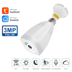 Tốt Nhất Bán Tuya Cuộc Sống Thông Minh 3MP WiFi 360 Độ Không Dây An Ninh Nhà Ánh Sáng Bóng Đèn Fisheye Thông Minh WIFI Máy Ảnh PST-F30A-3MP - Product Image 3