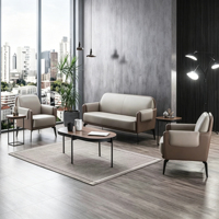 Ensemble de canapés de bureau en cuir écologique moderne et luxueux pour salon, mobilier commercial