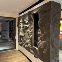 Panneau en mousse PU ultra-léger imitation pierre |   Revêtement mural en pierre artificielle ignifuge pour une installation facile en DIY |   Mur en pierre 3D moderne pour hôtel