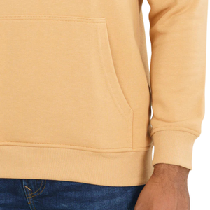 Sweat-shirt à capuche décontracté uni pour homme, coupe oversize, 410g, épais, hiver, épaules tombantes, teinture unie, OEM ODM - Product Image 4