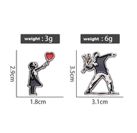 Broche en émail métallique à thème Amour Créatif pour Couples, Cadeau Personnalisé pour Amis, pour Sac à Dos, Vêtements, Chapeau