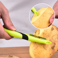 Antislip rechte schilmes met roestvrijstalen mes, ergonomische handgreep, fruit- en groenteschiller met aardappeloogverwijderaar