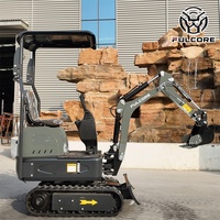 Mini-excavatrice certifiée Fulcore CE EPA Euro V ISO9001, entraînement hydraulique, pour travaux de terrassement à domicile et dans le jardin, chenilles en caoutchouc