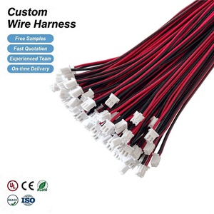 Aangepaste JST XH 2-pins 3-pins 4-pins connectorplug terminals 2,5 mm 28AWG kabels met kabelboom - Product Image 1