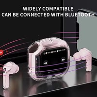Écouteurs intelligents sans fil transparents Air Max avec écran tactile LED, HiFi stéréo, écouteurs étanches Tws Casque de jeu