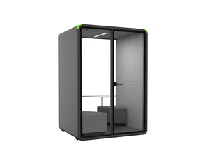 Cabine de bureau acoustique insonorisée pour 2 personnes en verre trempé, cabine de réunion silencieuse, cabine de travail silencieuse pour conversations - Product Image 6