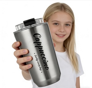 <span class=keywords><strong>Mug</strong></span> à café en acier inoxydable 304 de 12 oz et 16 oz avec couvercle rabattable, anti-fuite, isolé sous vide, léger, pour le camping et les activités de plein air - Product Image 5