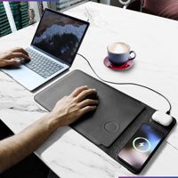 Özel 4'ü 1 Arada Kablosuz Şarjlı Laptop Kılıfı Seyahat Telefonu Kulaklık Şarj Cihazı Mouse Pad İş Laptop Kılıfı
