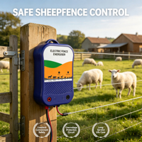 Électrificateur de clôture électrique facile à installer, alimenté par batterie 12V, pour petites exploitations agricoles, moutons, volailles, bétail, barrière de protection