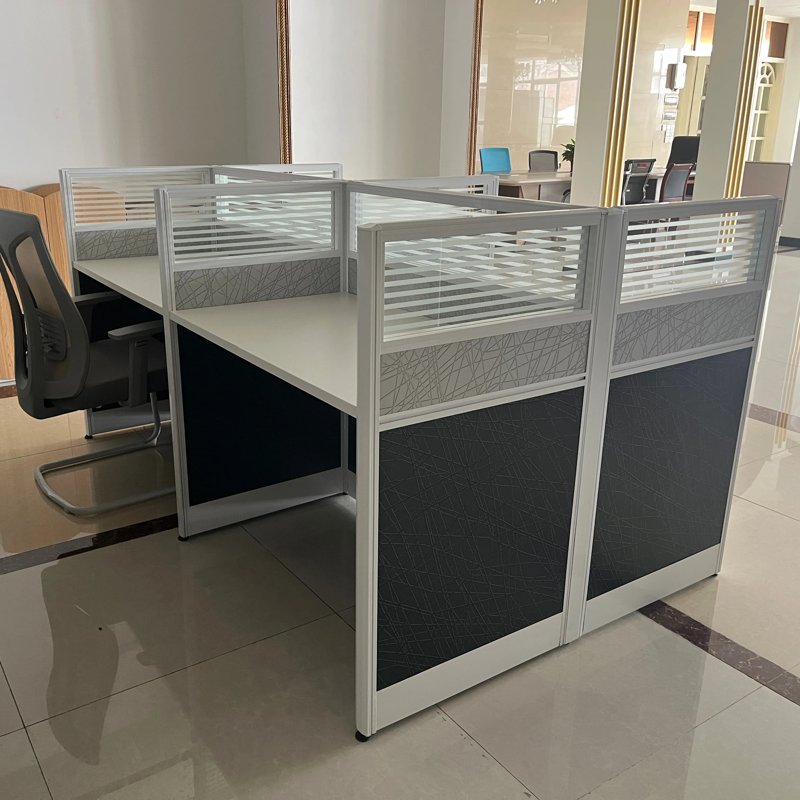 Modular văn phòng phân vùng trung tâm cuộc gọi 2/4/6 người bàn văn phòng hiện đại cubicle Máy Trạm