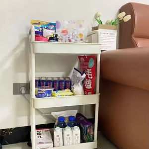 Carrito de Plástico con Ruedas, Estante de Almacenamiento para Baño, Mueble Móvil para Sala de Estar, Carrito de 4 Niveles, Portátil, Versátil, Impermeable para el Hogar - Product Image 4