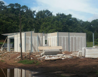 Villa conteneur préfabriquée 50m² à assembler, 2 chambres, 1 salle de bain, respirante, moderne, avec âme en panneaux de silicate de calcium, garantie 2 ans