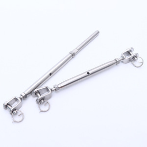 Tensor de cable metálico de acero inoxidable de 8 mm con gancho y ojo, accesorio de tensión métrico para exteriores - Product Image 1