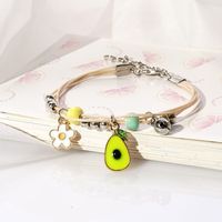 Cuerda de cuerda trenzada mexicana hecha a mano con Margarita, manzana, cereza, limón, charm, pulsera, joyería para jóvenes, venta al por mayor