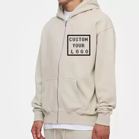 Logo personnalisé ODM/OEM Vente en gros Hoodies pour hommes grandes tailles à fermeture éclair Hoodie personnalisé avec logo imprimé Hoodie sans cordon pour hommes et femmes