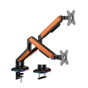Bras de moniteur de jeu double lumière rvb LDT63-C024GL support de montage de bureau à ressort mécanique réglable support d'écran LCD convient à 17 " - 32" - Product Image 5