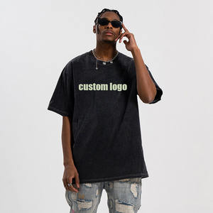 Camiseta con Lavado Ácido 100% Algodón, Camisetas con Logotipo Personalizado, Camisetas Gráficas al por Mayor, Camiseta Vintage de Alta Calidad con Impresión Serigráfica - Product Image 1