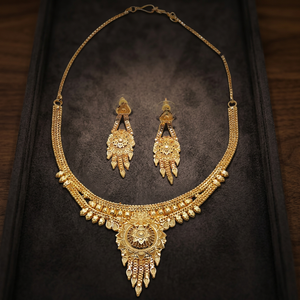 Wholesale 14K 18K 24K Gold Filled Forming Short Necklaces, Brass Gold Plated Fashion Jewelry Set, Traditional Design Jewelry Set - Product Image 3