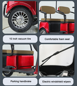 Tricycle électrique à moteur sans balais 72V 1800W, <span class=keywords><strong>3</strong></span> <span class=keywords><strong>roues</strong></span>, <span class=keywords><strong>3</strong></span> places, double rangée, usage domestique, 45 km/h, pour passagers - Product Image 2