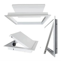 OEM ODM Panneau d'accès carré moderne en aluminium, finition blanc thermolaqué, porte d'inspection murale/plafond pour projets hôteliers et commerciaux