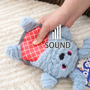 ของเล่นผ้ากำมะหยี่สำหรับสุนัขส่งเสียงกบหมูเคี้ยว - Product Image 3