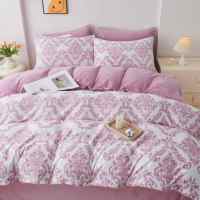 Tissu tricoté en molleton de flanelle 100 % polyester imprimé Burnout 230 g/m² pour l'automne et l'hiver, textile de maison antistatique et infroissable