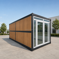 Maison conteneur modulaire pliable et portable, cabine préfabriquée individuelle avec porte et fenêtre pour jardin, bureau, stockage