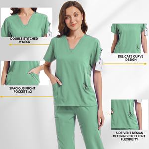 Clinical Uniforms <b>Woman</b> Uniforme Clinica Dental <b>Joggers</b> Scrubs Scrub Suit Medical Hospital Sets Spa Work Wear - Product Image 2