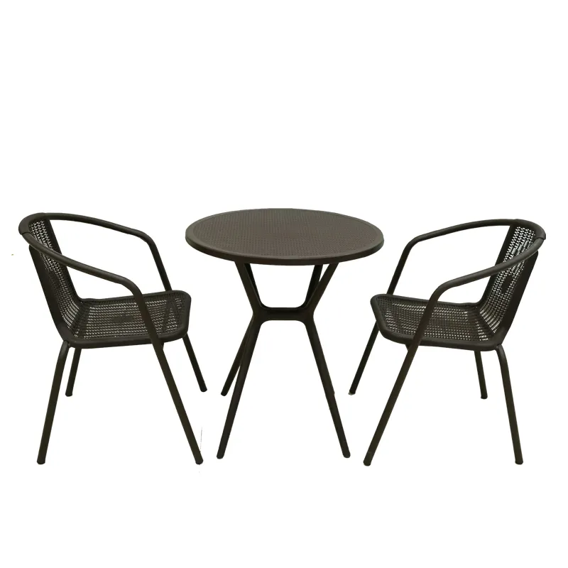 Conjunto de muebles de ratán para exterior, mesa de ocio y sillas para patio, mesa de salón, mobiliario de jardín de diseño