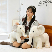 Boneka Gajah Putih Bersih dan Suci dengan Telinga Besar, Dekorasi Rumah, Grosir Butik, Hadiah Ulang Tahun Teman Anak