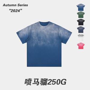 เสื้อยืดคอกลมแขนสั้นทรงหลวมสำหรับผู้ชาย ผ้าฝ้ายแท้ ระบายอากาศได้ดี เหมาะสำหรับใส่ลำลองในฤดูร้อน ไซส์ใหญ่ ดีไซน์ไล่เฉดสี - Product Image 5