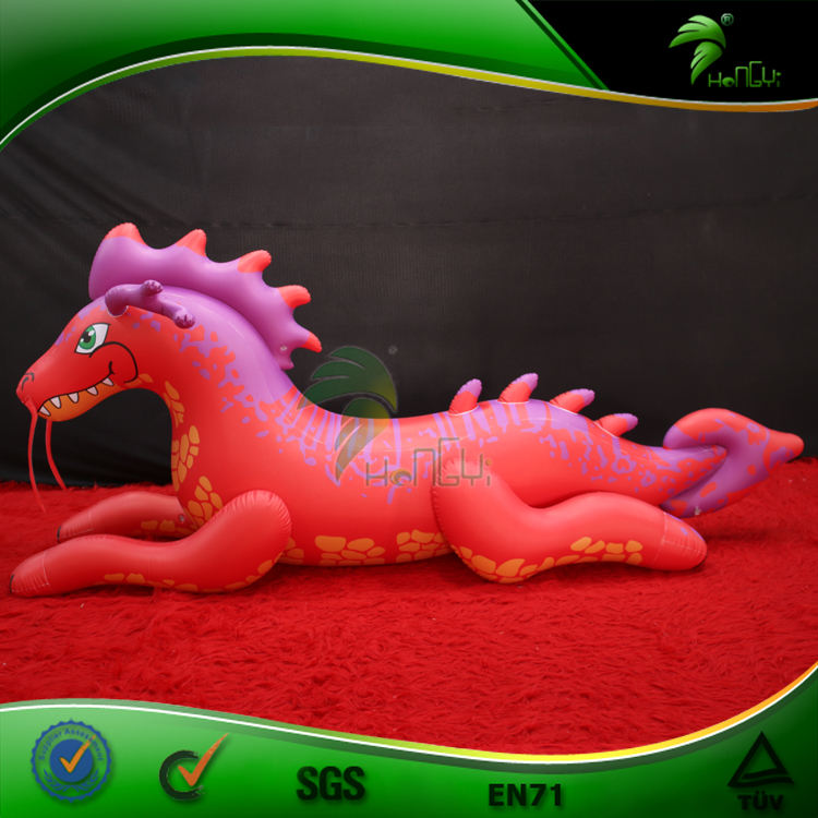 Squeaky Inflatable Dragon Ride on Animal Toy - Eco-friendly