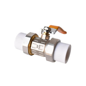 Válvula de Bola de Latón PPR de Doble Unión, Interruptor Manual de Agua de Grifo de 4/6 Puntos, DN25, Medio Base, Personalizable OEM - Product Image 1