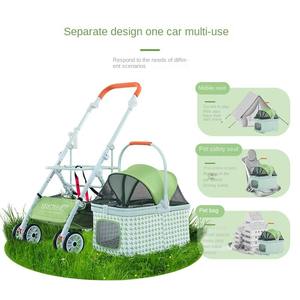 Poussettes multifonctionnelles portables pour animaux de compagnie Transporteurs de voyage en plein air Chariot pour animaux de compagnie Chat Chien Poussette pour animaux de compagnie détachable - Product Image 4