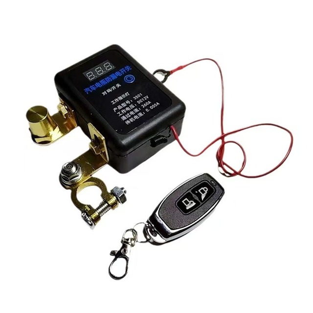 DC 12V Remote Battery Disconnect Switch 260A Automatic Power Shut Off Switch Car Remote Battery Cut Off Switch for Car Truck SUV