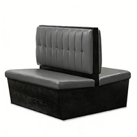 Ensemble de mobilier de restaurant en bois avec banquette double face polyvalente en cuir de qualité supérieure tout-en-un