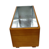 Glacière en bois écologique polie pour vin et bière, certifiée norme UE, rectangulaire, cadeau promotionnel d'entreprise