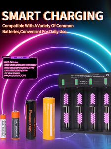 Xách tay Loại-C 1.2V nhanh chóng sạc pin sạc cho AAA <span class=keywords><strong>AA</strong></span> 18650 <span class=keywords><strong>Lithium</strong></span> Ion pin - Product Image 2