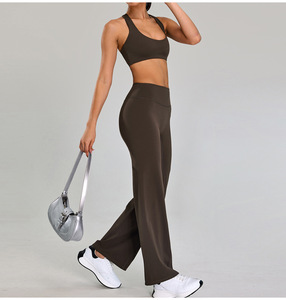 Wholesale Women Halter U Neck Racerback Yoga Bra Removable Padded <b>Low</b> Impact Sports Crop <b>Top</b> Gym Pilates Workout Active Wear - Product Image 5