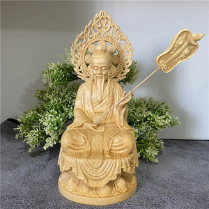Figuras <span class=keywords><strong>de</strong></span> <span class=keywords><strong>madera</strong></span> tallada <span class=keywords><strong>de</strong></span> Jingdiao: Estatuas <span class=keywords><strong>de</strong></span> Taishang Laojun, Sanqing Daozu y Yuanshi Lingbao, figuras sentadas que representan la moralidad. - Product Image 4
