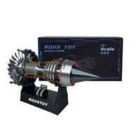 Modèle de moteur d'avion à réaction XLL305, simulation de moteur turbofan de navette spatiale, assemblage avec batterie au lithium rechargeable intégrée