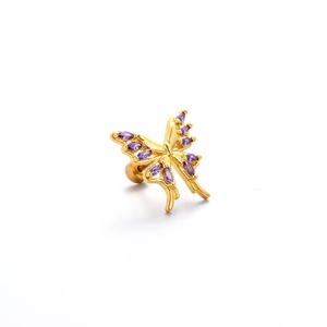 Boucles d'oreilles papillon 316L en acier inoxydable, clips d'oreille non-percés, bijoux de <span class=keywords><strong>piercing</strong></span>, vente chaude - Product Image 5