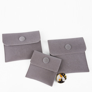 Pochette en velours imprimé en coton, personnalisable avec logo, anti-poussière, pour cadeaux, bracelets, colliers, bijoux, en cuir PU et PC - Product Image 6