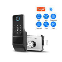 Serrure de jante électrique intelligente à empreinte digitale TTlock, étanche, avec clavier, compatible Tuya WiFi BLE, pour portes en bois, aluminium, acier, Cloud 100