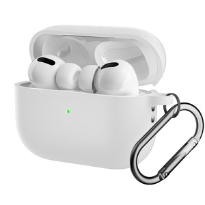 Funda de silicona suave para <span class=keywords><strong>Apple</strong></span> <span class=keywords><strong>Airpods</strong></span> <span class=keywords><strong>Pro</strong></span> <span class=keywords><strong>2</strong></span>, carcasa de carga prémium Real <span class=keywords><strong>2022</strong></span> anticaída, con mosquetón de Metal - Product Image 2