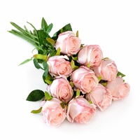 Rose artificielle en soie à tige unique, style minimaliste, centre de table de mariage pour la décoration intérieure et extérieure - Aspect réaliste